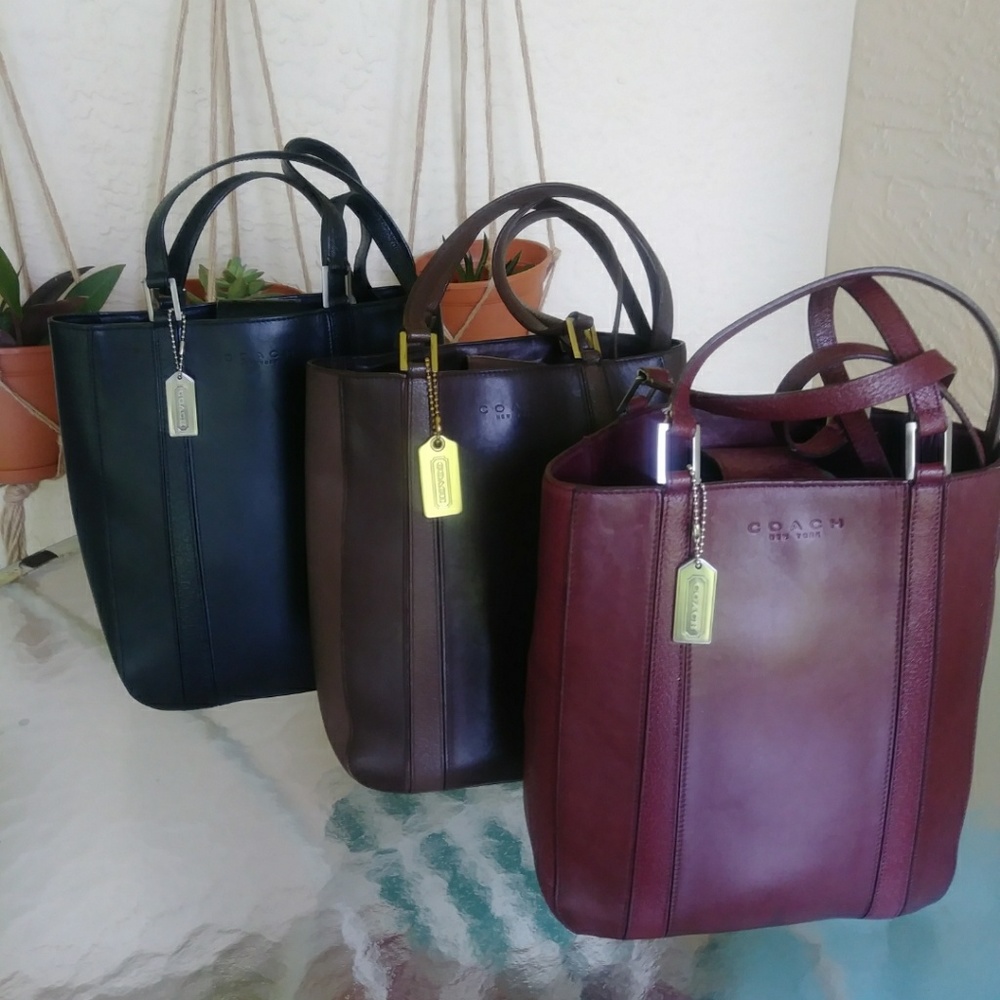 165$ EA*VINTAGE COACH BRIDLE BAG BLACK CALFSKIN/PIGSKIN, ONLY BLACK LEFT